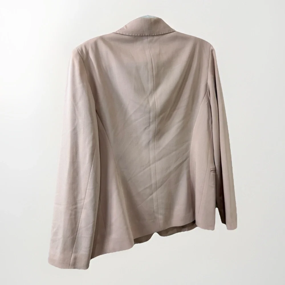 Lafayette 148 New York Career Long Sleeve Pale Pink Quiet Luxury Wool Blazer 8